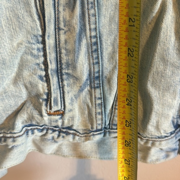 Levi's Mens Trucker Jacket Denim Pretty City Light Wash Cotton Button Up XL - Picture 7 of 9